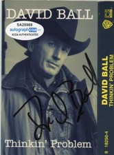 David Ball "Thinkin' Problem" AUTOGRAPH Signed Cassette Tape Cover ACOA