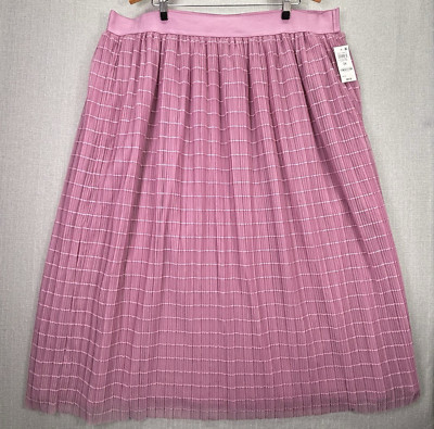Tulle Pink Plus Size Long Skirt A-Line Sz 3x Midi Maxi Elastic Waist On 34th NWT