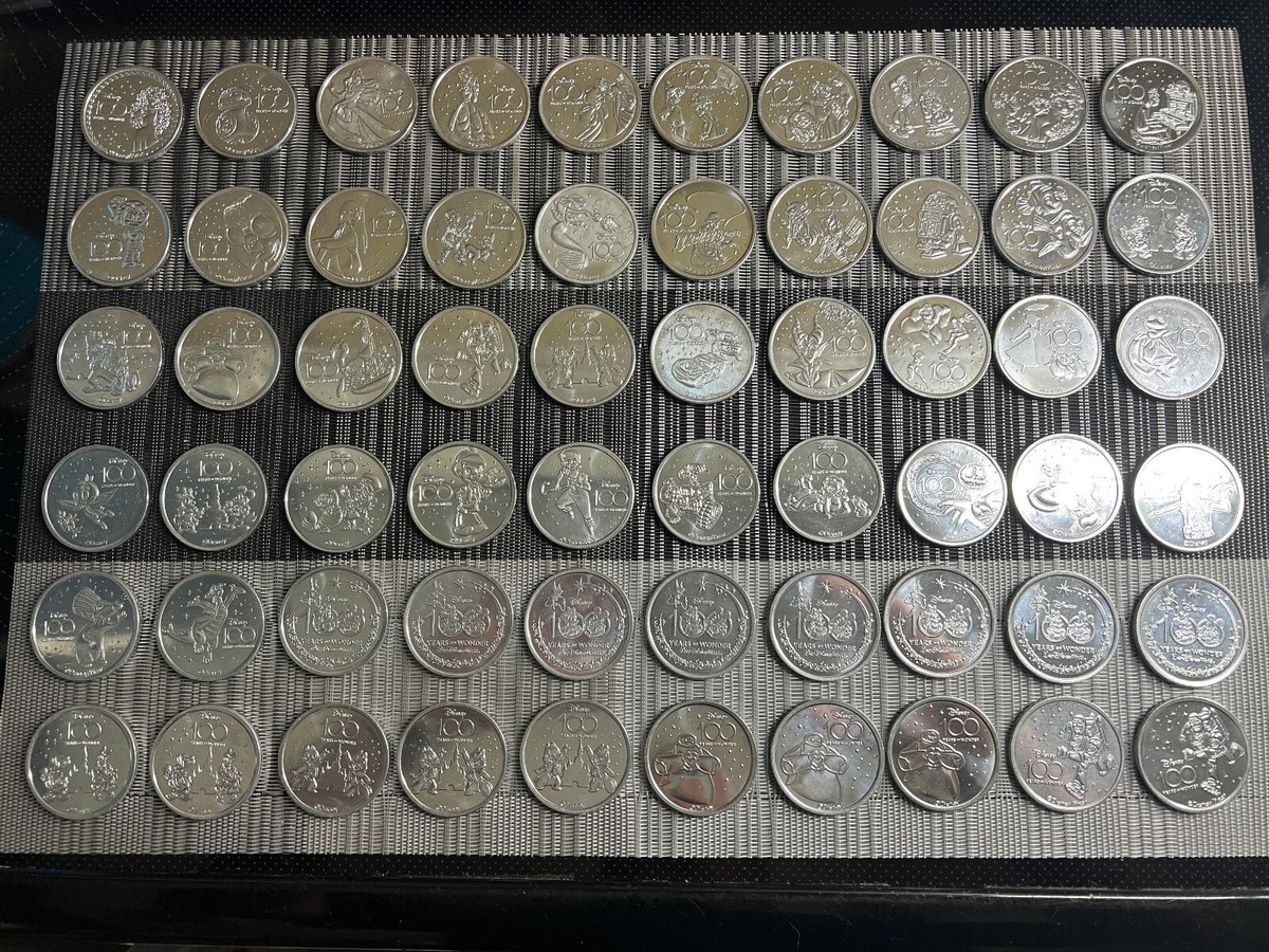 ALL 69 DISNEY WORLD 100th ANNIVERSARY SILVER COINS