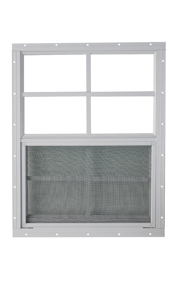 Finestre per capannoni 18" x 23", montaggio a incasso, vetro temperato con zanzariera - Immagine 4 di 4