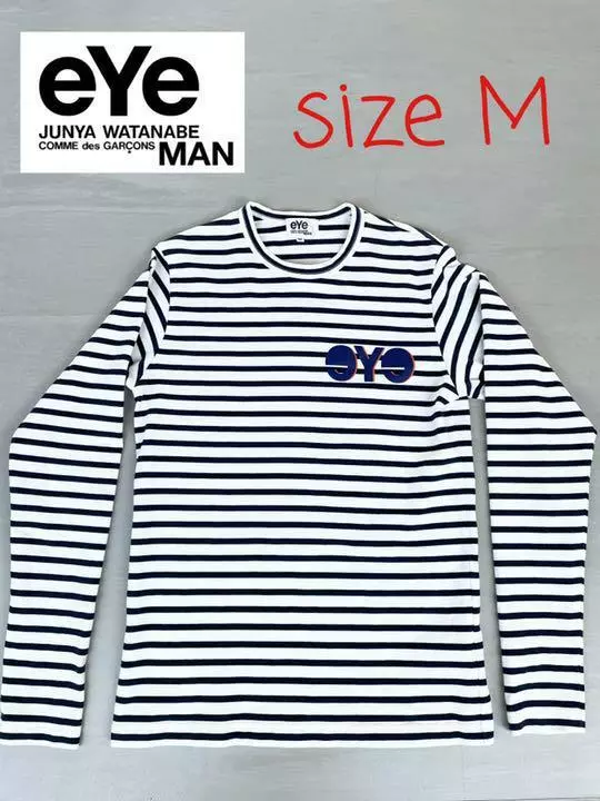 eYe COMME des GARCONS JUNYA WATANABE MAN Striped T-Shirt Women M From Japan