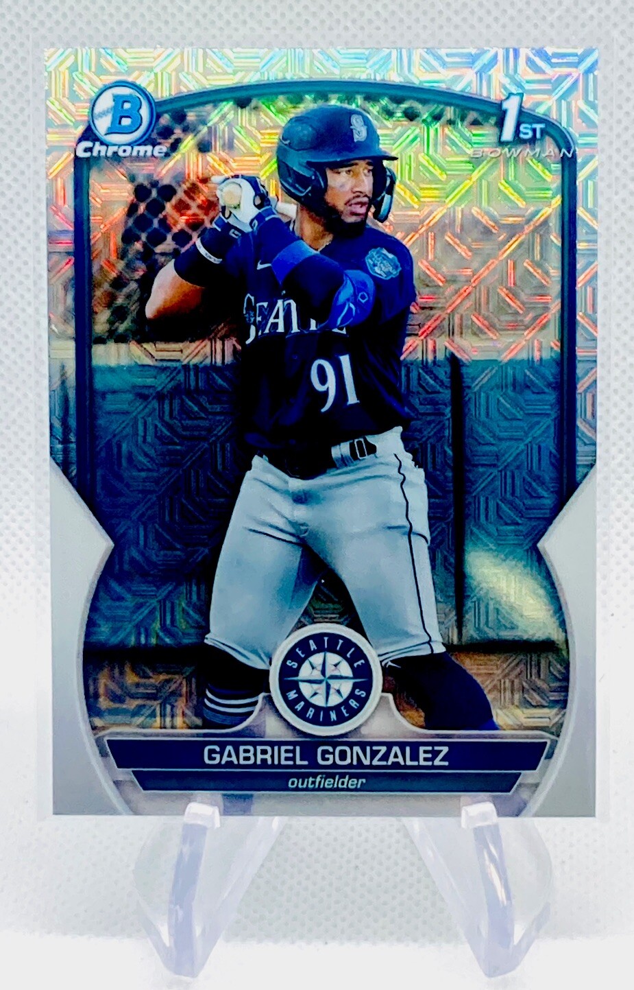 2023 Bowman Chrome Gabriel Gonzalez 1st Bowman Mega Box Mojo Refractor #BCP-133