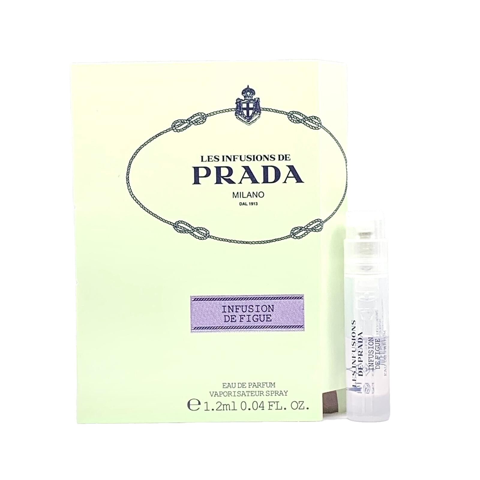 Prada Infusion De Figue Eau De Parfum Carded Vial Spray Sample 1.2 ml /.04 fl oz