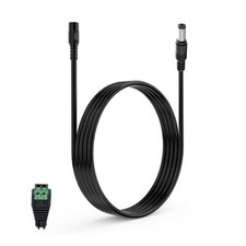 17ft DC Power Extension Cable 5.5mm x 2.1mm Male to Female for CCTV  LED Strips