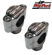 Manubrio moto 1" basso rialzo lega CNC argento bobber chopper personalizzato Harley