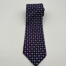 Brooks Brothers Purple Medallion 100% Silk Mens Necktie Made in USA