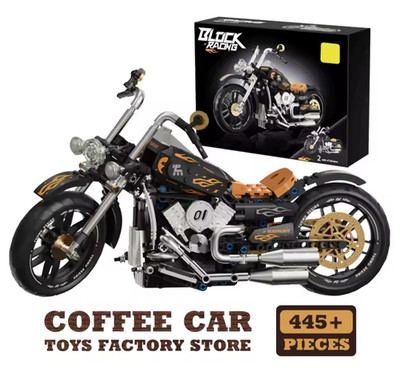 Technic Retro Oldschool Chopper mit OVP + OBA als Klemmbausteine Set 445+ pcs