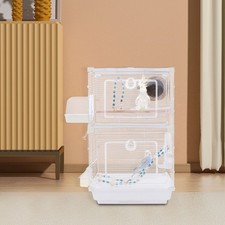 Bird Cage, Two-tier Bird Cage, Bird Cage with Lifting Handle 2-3 Small Birds