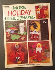 Leisure Arts  MORE HOLIDAY UNIQUE SHAPES Plastic Canvas Book 1838