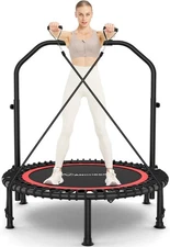 40/48in Rebounder Trampoline for Adults 450LBS with Bar Adjustable Handle Home