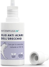 Olio anti acari dell'orecchio gatti - 100% effetto immediato naturale