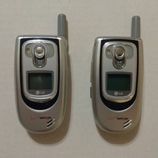 LG VX6100 Silver Verizon Rare Cellular Flip Phones "UNTESTED" Lot of 2