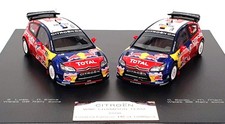 IXO Models Citroen Set 2x C4 Wrc Red Bull Champion 2008 Rally Wales Gb N 1 S.loeb D.elena N 2 D.sordo M.marti 1:43 RAM350