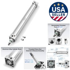 Compact Pneumatic Air Cylinder 1-1/4" Bore - Easy Installation  Low Maintenance