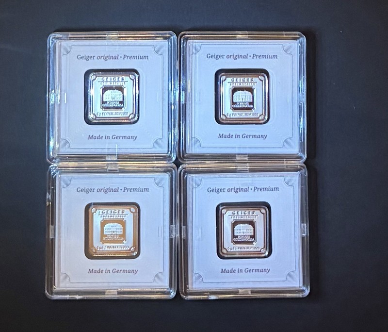 Geiger Edelmetalle Premium .999 Silver Bars 5g x4 (20g) Zertifikat