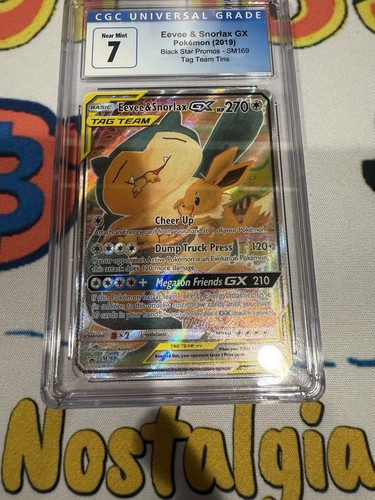 Eevee & Snorlax-GX graded CGC 7 for sale on eBay