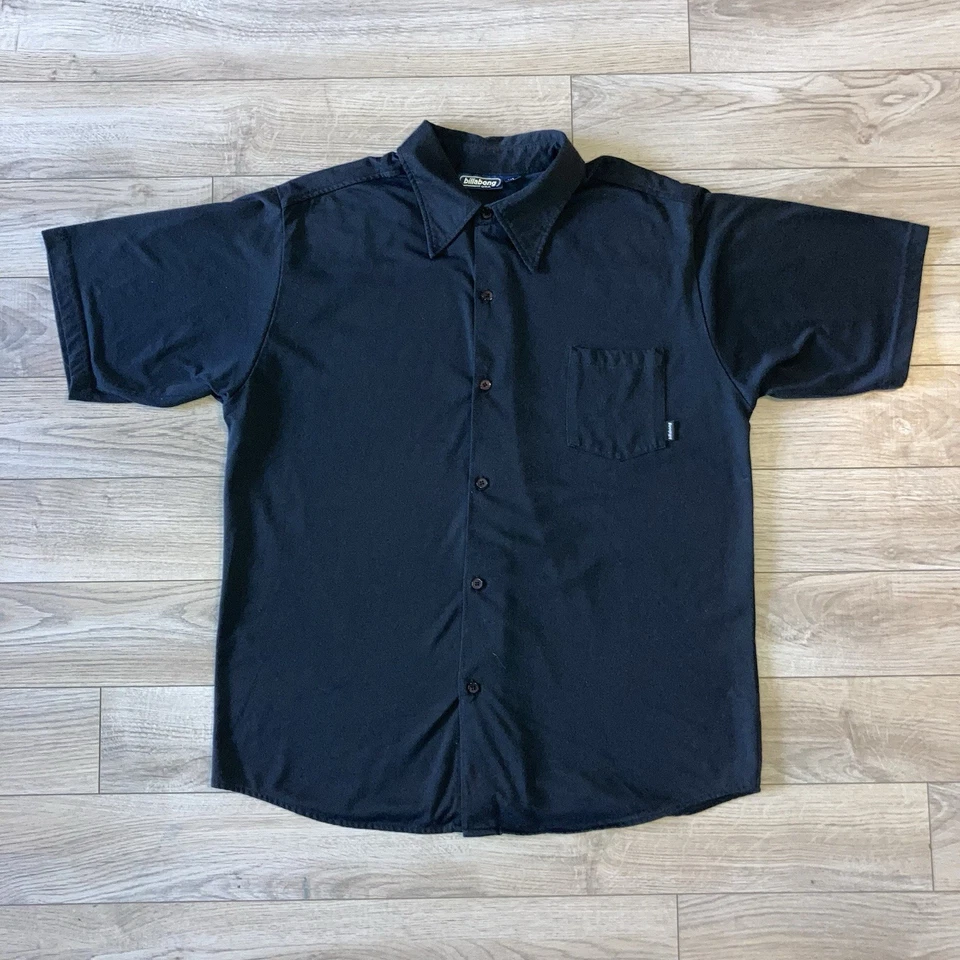90s Billabong black button up shirt XL - Image 2 of 4