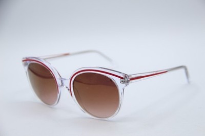 NEW JEAN LAFONT PARIS VOGUE 001 CLEAR RED GRADIENT AUTHENTIC SUNGLASSES 52-20
