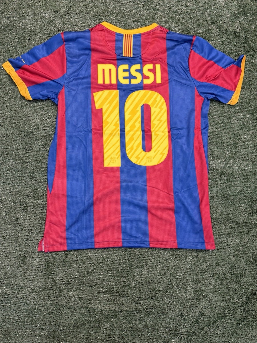 FC Barcelona 10-11ホームユニフォーム 10/11 FC Barcelona Home Jersey Messi #10 Size XL | eBay