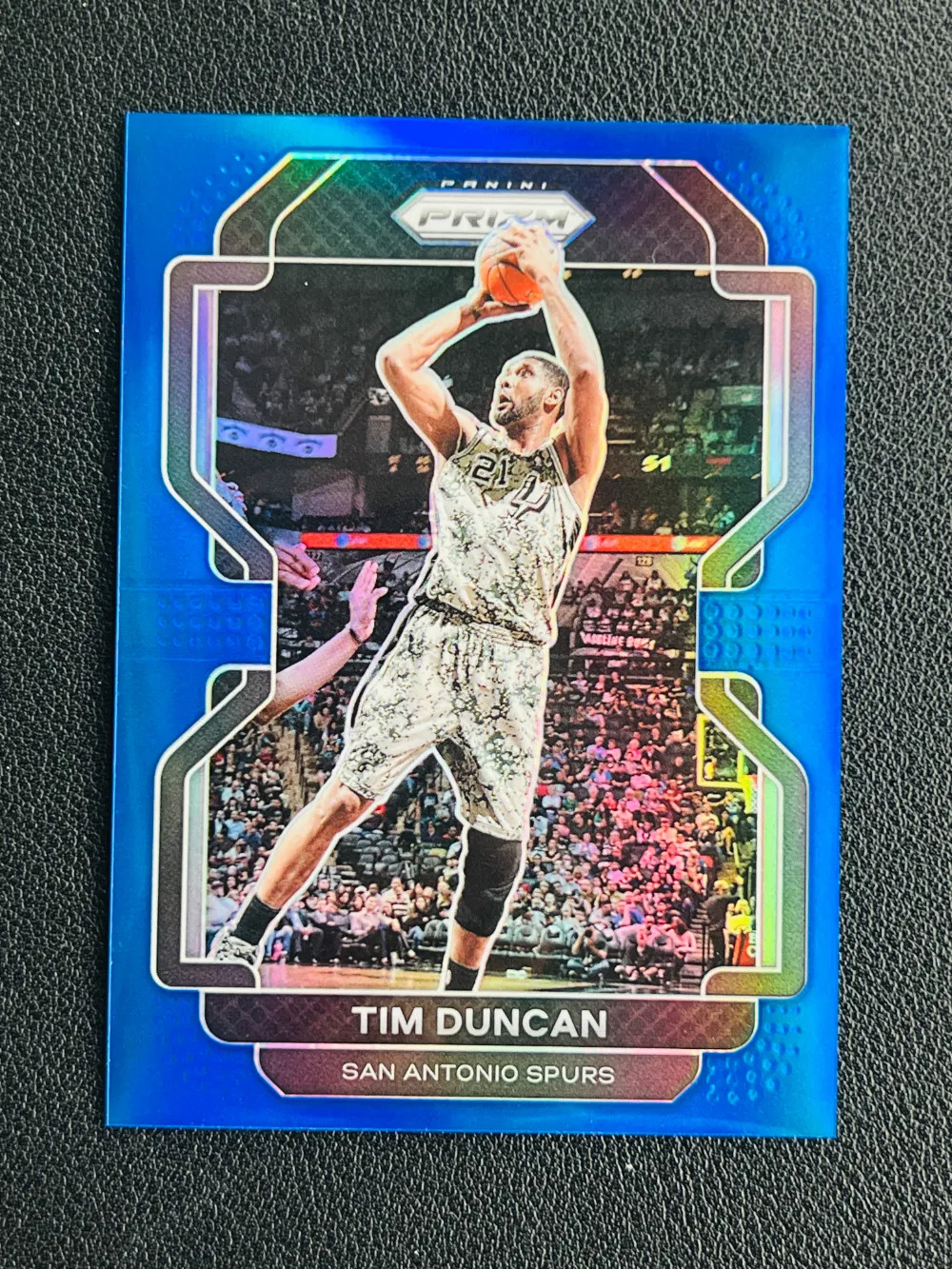 2021-22 Panini Prizm Tim Duncan Blue Prizm 018/199 San Antonio Spurs -LUS