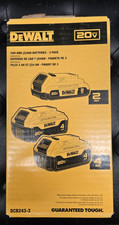  NEW DEWALT DCB243-3 20V Lithium-Ion 2 4.0Ah, 2Ah Battery Pack - 3PK SEALED 