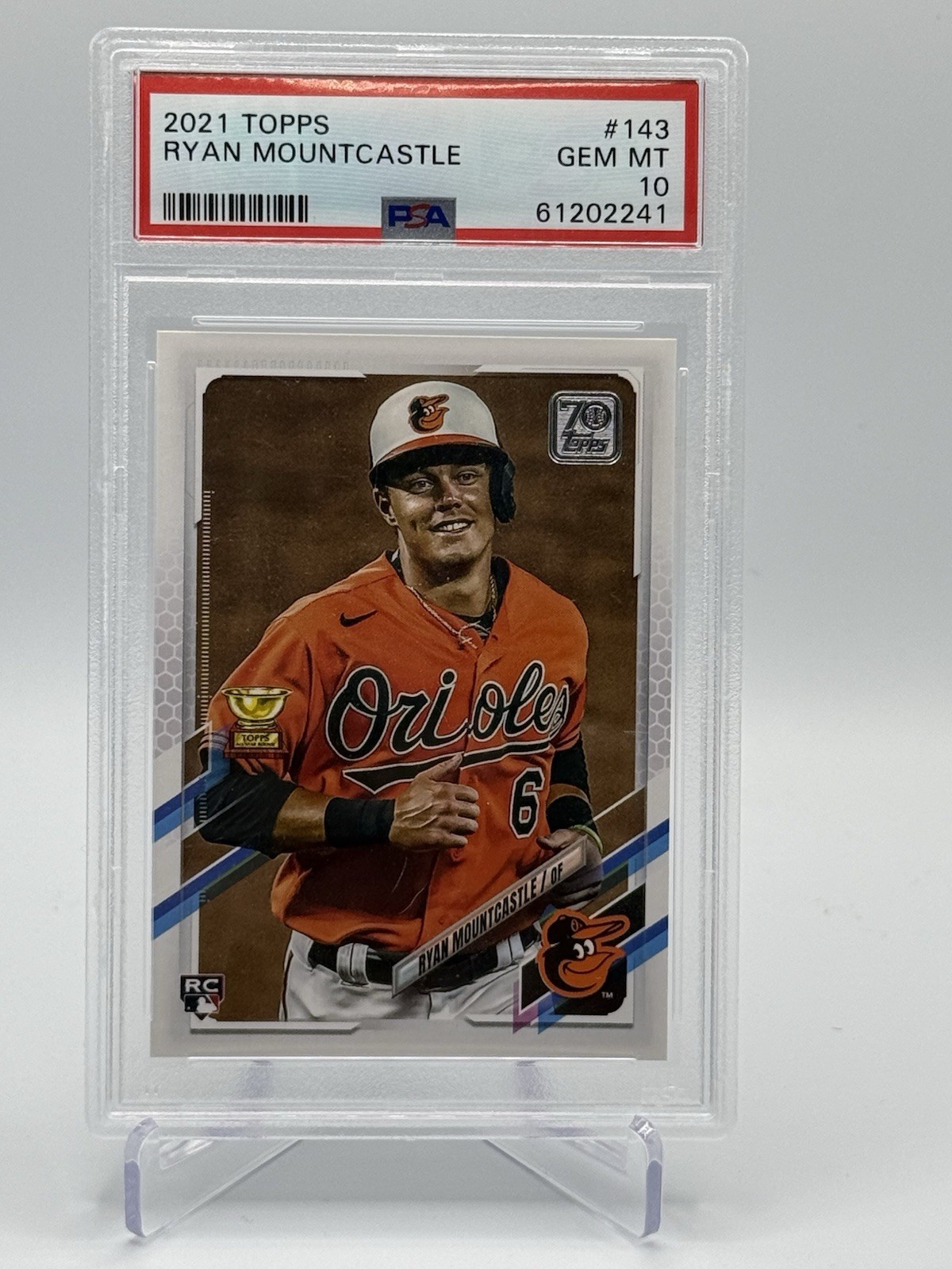 2021 TOPPS #143 RYAN MOUNTCASTLE ROOKIE RC PSA 10