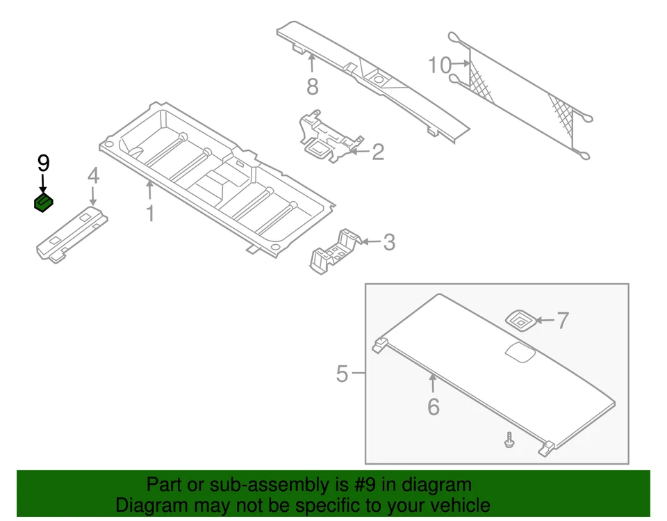 Nissan Armada 2008-2015 genuino - gancho 84937-ZQ10B Foto 3 de 3