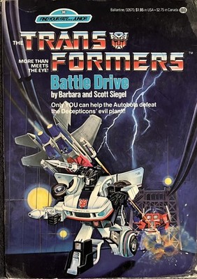 *1ST EDITION!* Transformers Book #2:  Battle Drive - Paperback (1985)