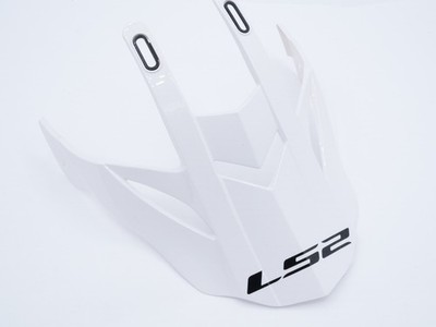LS2 Blaze/Pioneer Helmet Replacement Visor Peak Solid Gloss White