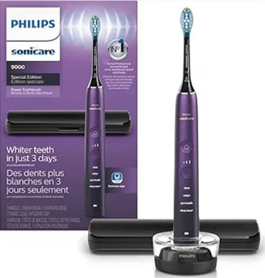 #ad Philips Sonicare 9000 Special Edition Rechargeable Toothbrush Black Purple $210.00