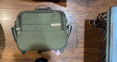 Briggs & Riley Green Nylon Rolling Carry-On Suitcase 18'' & Under Solid