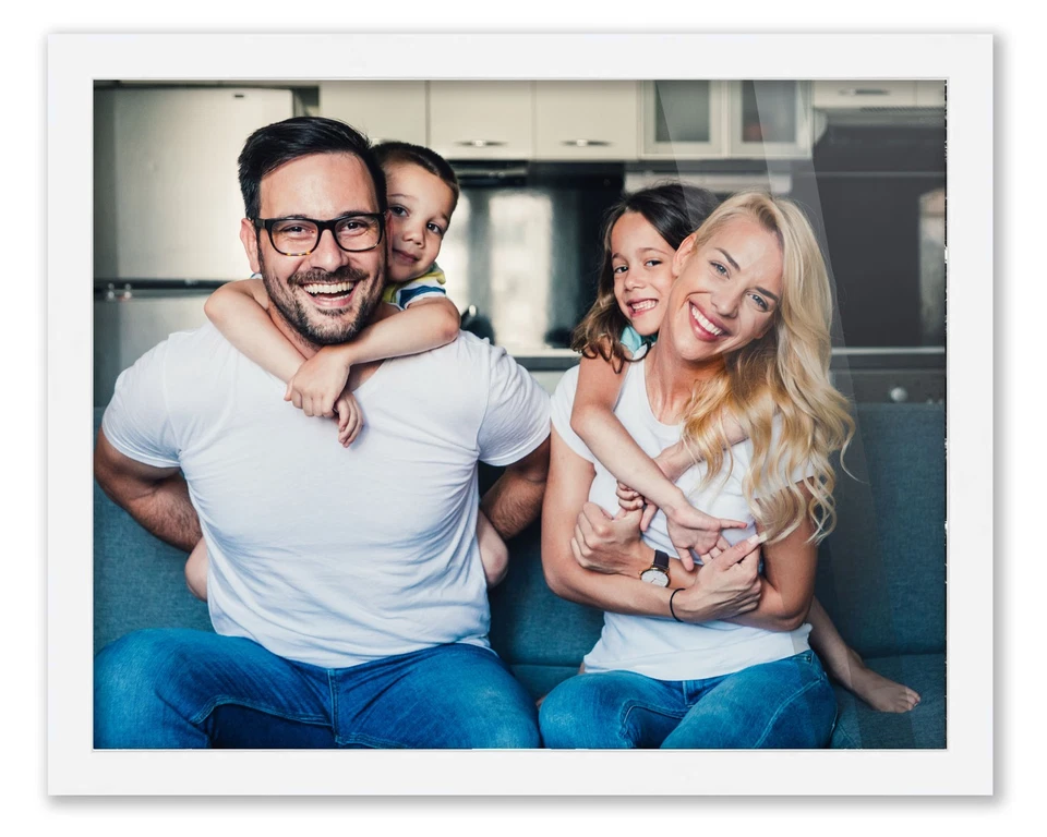 24x17 Frame White Wood Picture Photo Frame with UV Acrylic and Acid Free Backing - Image 3 of 4