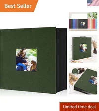 Stylish Green Photo Album 4x6 - 600 Pockets for Horizontal & Vertical Photos