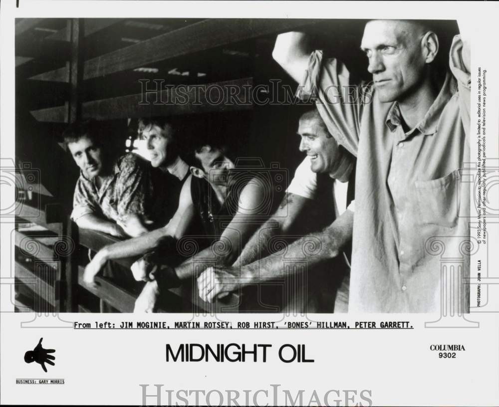 1993 Press Photo Midnight Oil, Music Group - srp38465