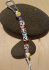 BEADED BAG CHARM key chain LOVE HANDMADE bag clip — photo 4