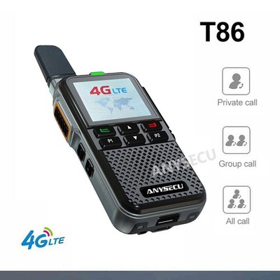 Anysecu Zello T86 4G Network Radio GPS WIFI Android 8.1 POC Walkie