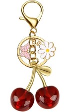 Cute Cherry Keychains for Girls,Purse Bag Charms for Handbags,Car Key Chain B...