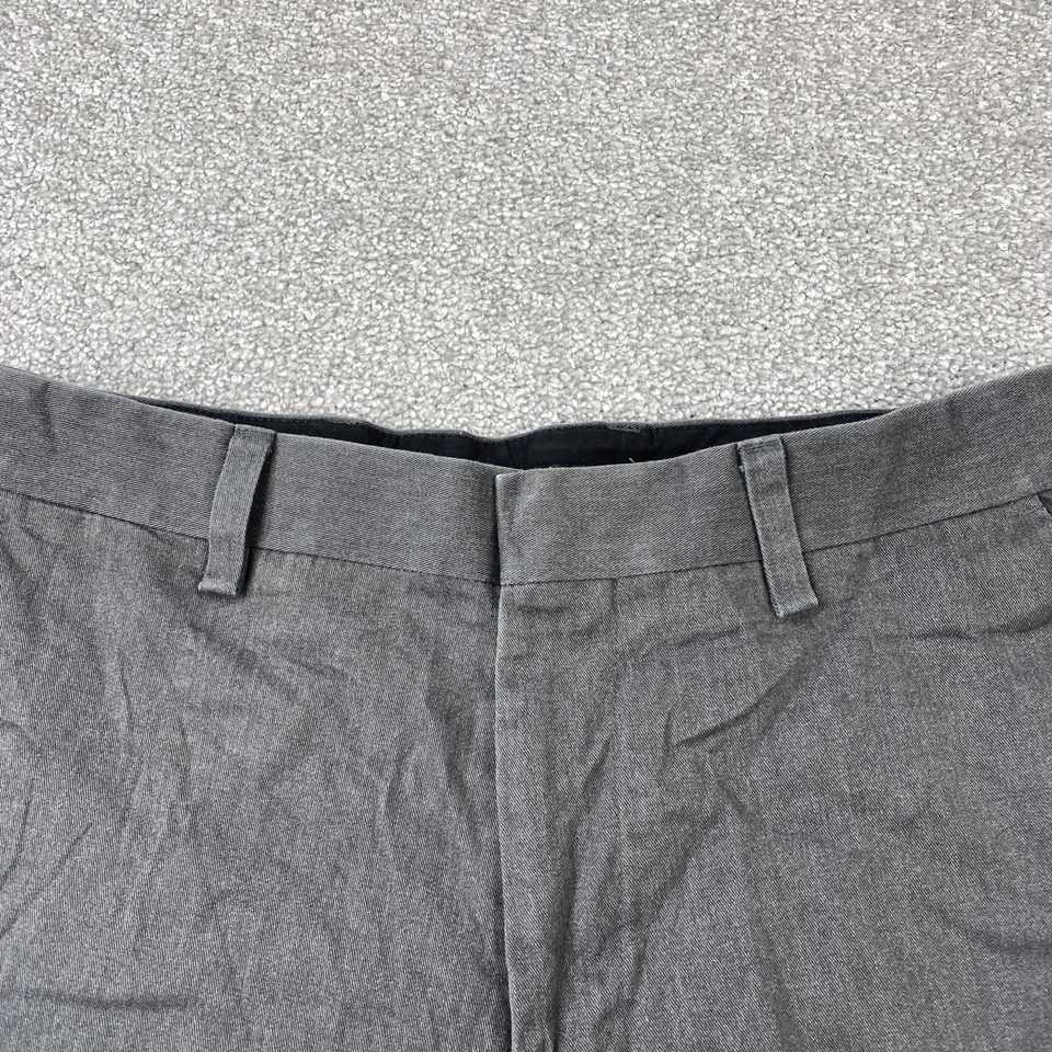 Croft & Barrow Pants Men's 31x30 Gray Straight Casual Cotton Blend - Image 2 of 4