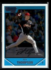 2007 Bowman Draft Chrome Draft Picks #BDPP78 Rich Thompson Rookie LA Angels