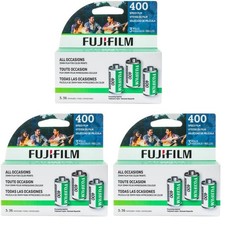 3x Fujifilm 400 Color Negative 35mm Film, 36 Exposure, 3 Pack, Total 9 Rolls