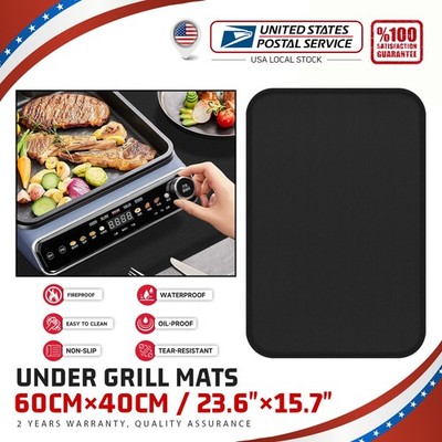 24''x16'' Under Grill Mat Pit Deck Patio Grass Wood Portable Reusable Waterproof
