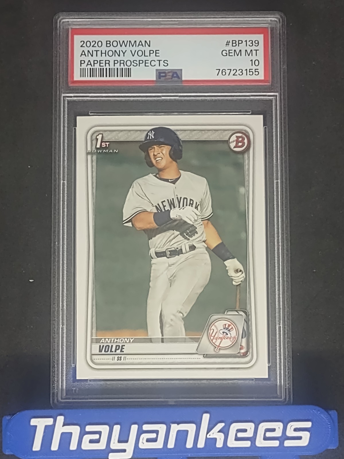 2020 Bowman - Anthony Volpe - Paper Prospects - #BP-139 Yankees (RC) - PSA 10 D