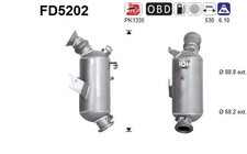 AS DPF Rußpartikelfilter Dieselpartikelfilter FD5202 Cordierit für MERCEDES S205