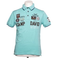 Camp David, Poloshirt, Größe: M, Türkis, Baumwolle, Print, Herren #0RR
