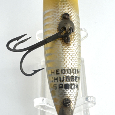 ヘドン HEDDON ☆ 60's CHUGGER-SPOOK X Vintage Heddon CHUGGER SPOOK Fishing Lure Rare Yellow Silver w