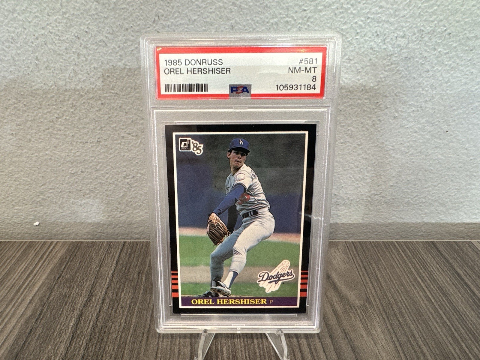 1985 Donruss Baseball #581 Orel Hershiser PSA NM-MT 8 105931184