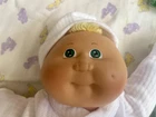 Cabbage Patch Kids Preemie Doll Blonde Green Eyed Boy  2 CPK Outfits +1