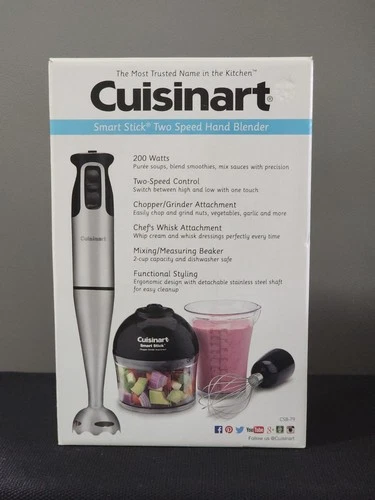 Cuisinart Smart Stick Two Speed Multifunction Hand Blender CSB-79 New In Box