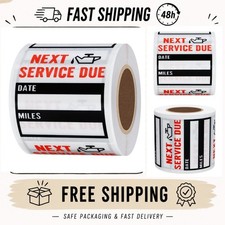 200pcs Transparent Oil Change Reminder Stickers 2"x2" Premium Quality