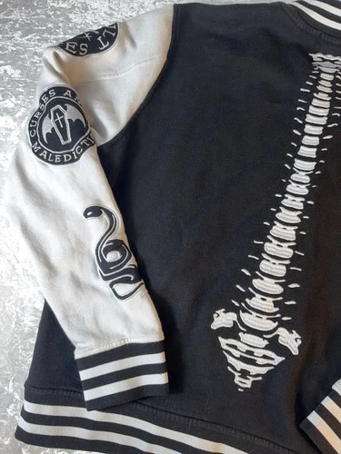 Social Collision Jacket Unisex M Varsity Skeleton Goth Emo Punk Streetwear 99 image 6